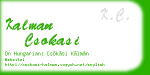 kalman csokasi business card